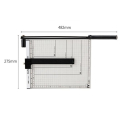 Різак для паперу шабельний Deli A4 на 12 аркушів, металева основа (8014)