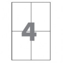 Самоклеющийся папір А4 розділений на 4 етикеток, 105х148,5 мм, 100 аркушів (BM.2816)