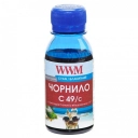 Чорнило WWM для Canon G1400, G2400, G3400, GI - 490C Cyan, 100г водорозчинні